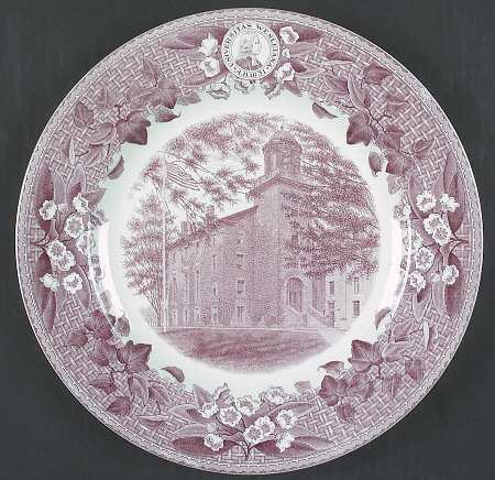 Wesleyan University Mulberry Dinner Plate by Wedgwood