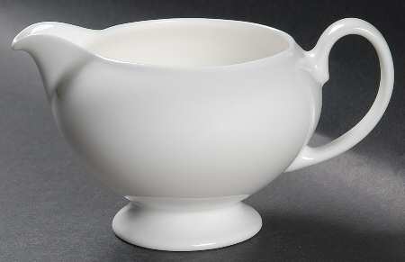Wedgwood White (Bone) Leigh Shape Creamer