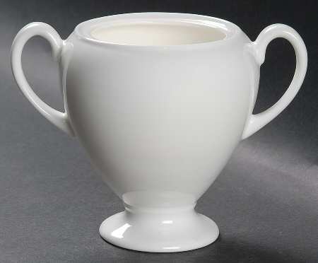 Wedgwood White (Bone) Globe Shape Sugar Bowl No Lid
