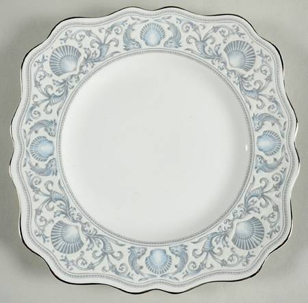 White Dolphins Square Luncheon Plate