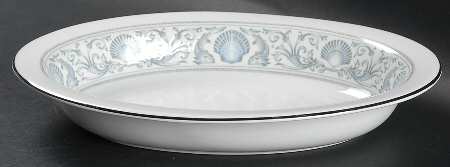 White Dolphins 10" Oval Vegetable Bowl by Wedgwood