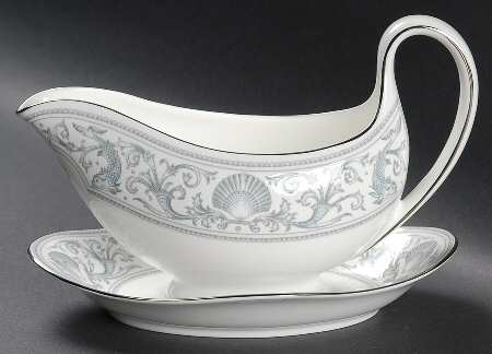 White Dolphins Gravy Boat & Underplate