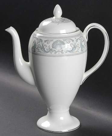 White Dolphins Coffee Pot & Lid