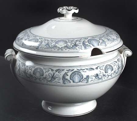 White Dolphins Tureen &  Lid