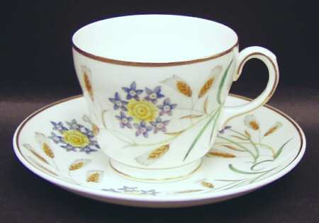 Wheatear Footed Cup & Saucer Set by Wedgwood