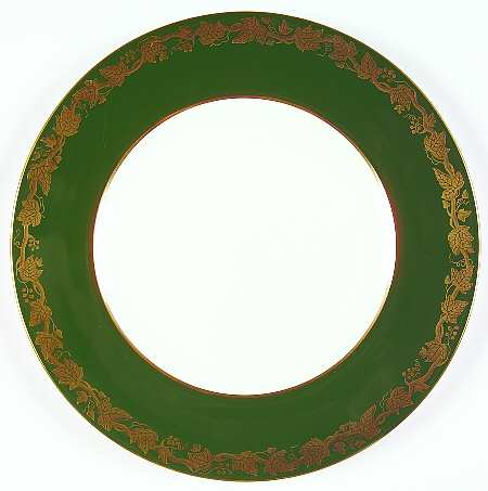 Whitehall (Arris Green Rim) Luncheon Plate