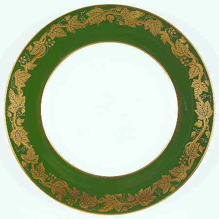 Whitehall (Arris Green Rim) Bread & Butter Plate