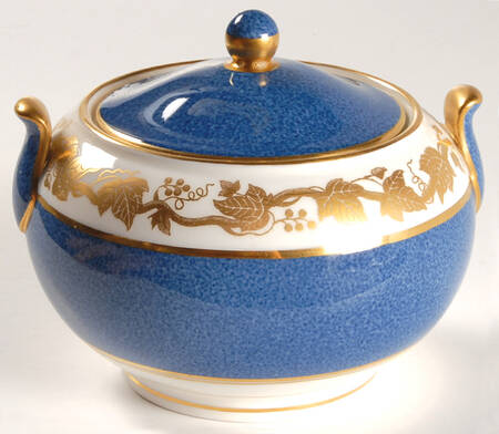 Whitehall (Powder Blue Band) 146 Shape Sugar Bowl & Lid