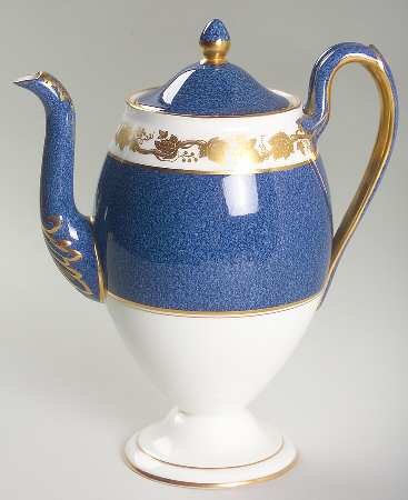 Whitehall (Powder Blue Band) Mini Coffee Pot & Lid