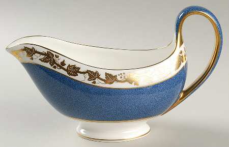 Whitehall (Powder Blue Band) Gravy Boat