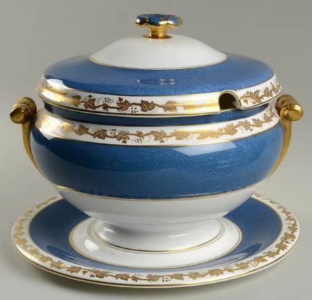 Whitehall (Powder Blue Band) Tureen & Lid w/Underplate