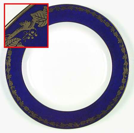 Whitehall (Mazerine Blue Rim) 13" Chop Plate (Round Platter)