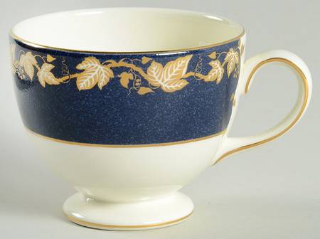 Whitehall (Mazerine Blue Rim) Leigh Shape Footed Cup
