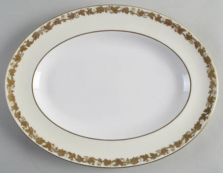 Whitehall (Cream Rim) 13" Oval Serving Platter
