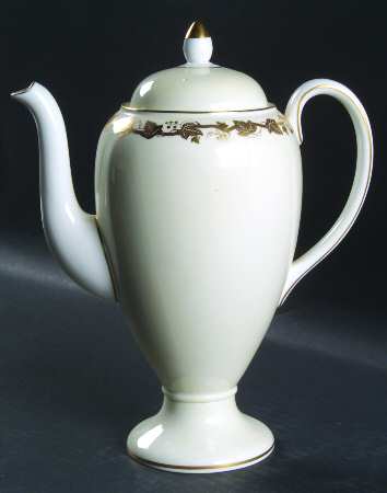 Whitehall (Cream Rim) Coffee Pot & Lid