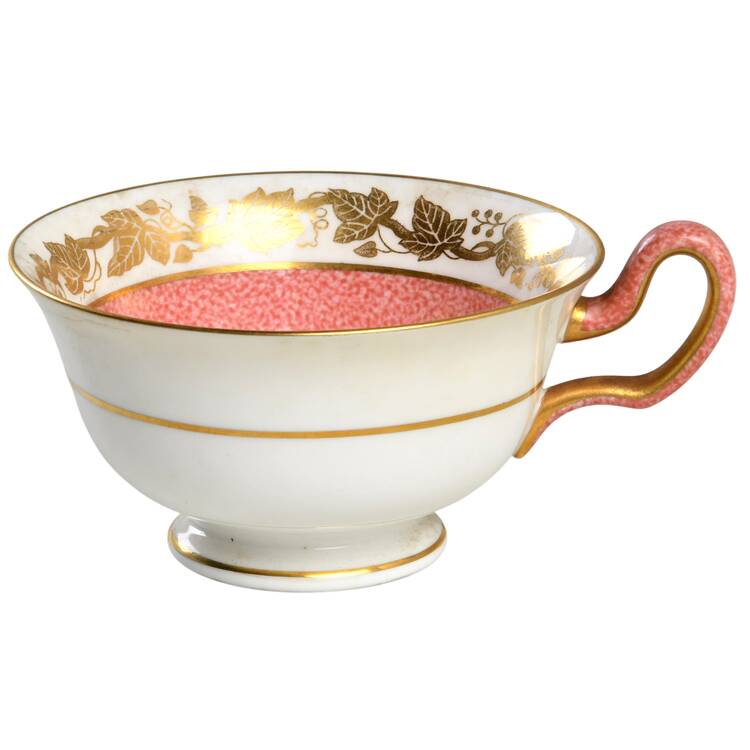 Whitehall (Powder Pink Band) Footed Cup
