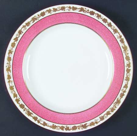 Whitehall (Powder Pink Band) 13" Chop Plate (Round Platter)