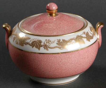 Whitehall (Powder Pink Band) 146 Shape Sugar Bowl & Lid