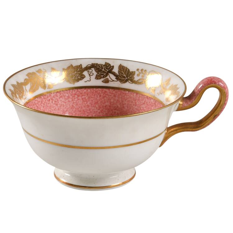 Whitehall (Powder Ruby Band) Peony Shape Footed Cup