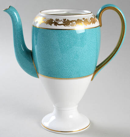 Whitehall (Powder Turquoise Band) Coffee Pot No Lid