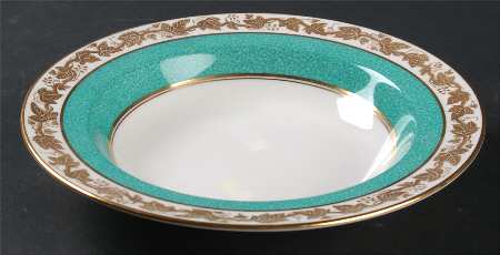 Whitehall (Powder Turquoise Band) Rim Soup Bowl