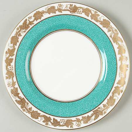 Whitehall (Powder Turquoise Band) Dessert/Pie Plate