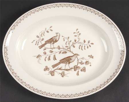 Williamsburg Aviary 12" Oval Serving Platter