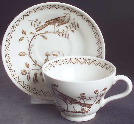 Williamsburg Aviary Footed Cup & Saucer Set