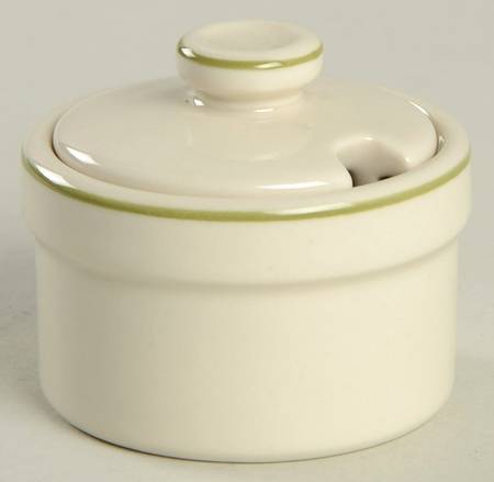 Wild Apple (Granada Sterling Shape) Mustard Jar & Lid
