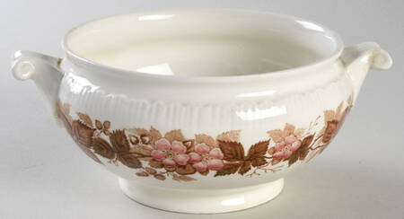 Wildbriar Brown Pink Sauce Boat No LId