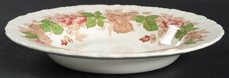 Wildbriar Brown Pink Rim Soup Bowl