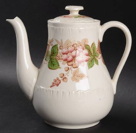 Wildbriar Brown Pink Coffee Pot & Lid