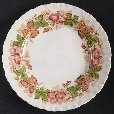 Wildbriar Brown Pink Bread & Butter Plate