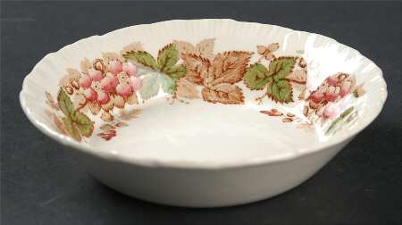 Wildbriar Brown Pink Fruit/Dessert (Sauce) Bowl