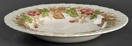 Wildbriar Brown Pink Large Rim Soup Bowl