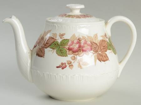 Wildbriar Brown Pink Teapot & Lid