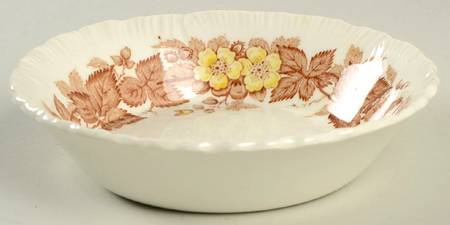 Wildbriar Brown Yellow Fruit/Dessert (Sauce) Bowl