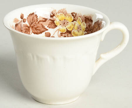 Wildbriar Brown Yellow Flat Demitasse Cup