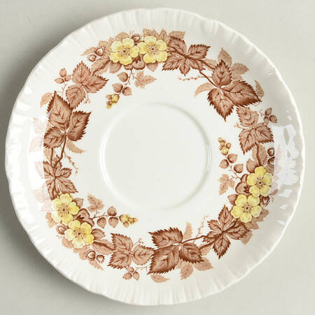 Wildbriar Brown Yellow Saucer for Cream Soup Bowl