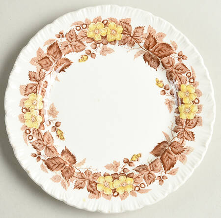Wildbriar Brown Yellow Bread & Butter Plate