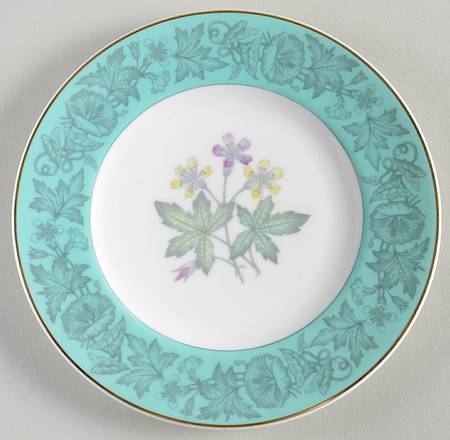 Wildflower Green Bread & Butter Plate