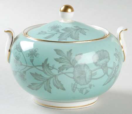 Wildflower Green 146 Shape Sugar Bowl & Lid