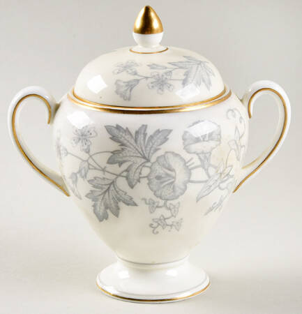 Wildflower Ivory Sugar Bowl & Lid