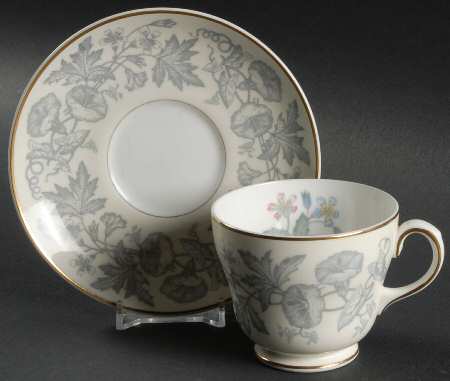 Wildflower Ivory Footed Cup & Saucer Set