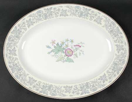 Wildflower Ivory 17" Oval Serving Platter