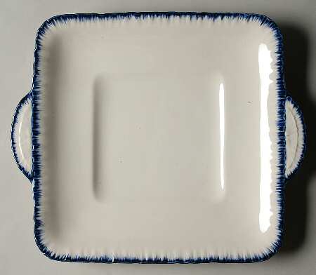 Williamsburg Blue Square Handled Cake Plate
