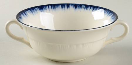 Williamsburg Blue Flat Cream Soup Bowl