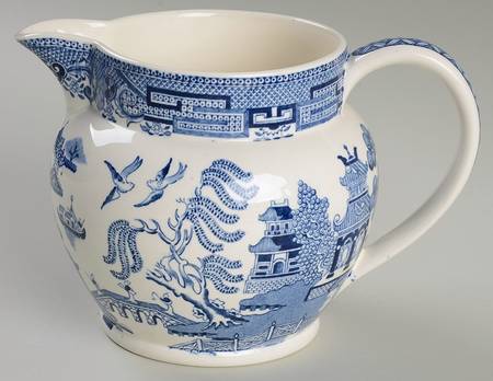 Willow Blue (Newer, Smooth) 20 Oz Pitcher
