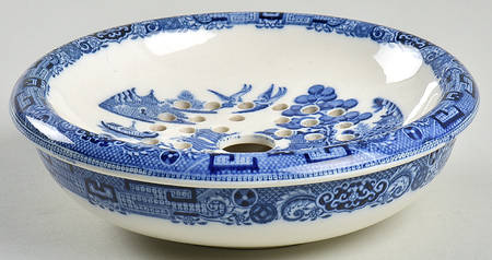 Willow Blue (Older, Smooth) Drainer & Bowl Set