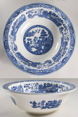 Willow Blue (Older, Smooth) Bowl for 112 Oz Pitcher and Bowl